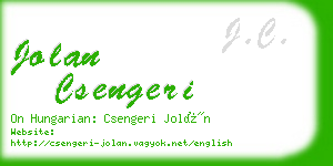 jolan csengeri business card